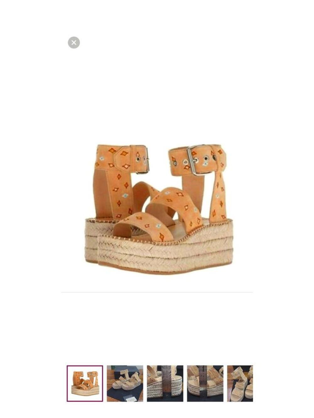 Rag & Bone Tara Dune Platform Espadrille Sandals with Ankle Strap boho suede 8.5